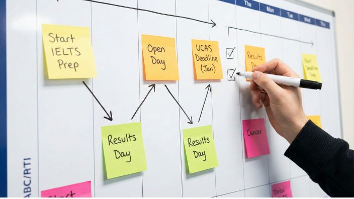 英国留学に向けた準備スケジュールとタスクの計画表