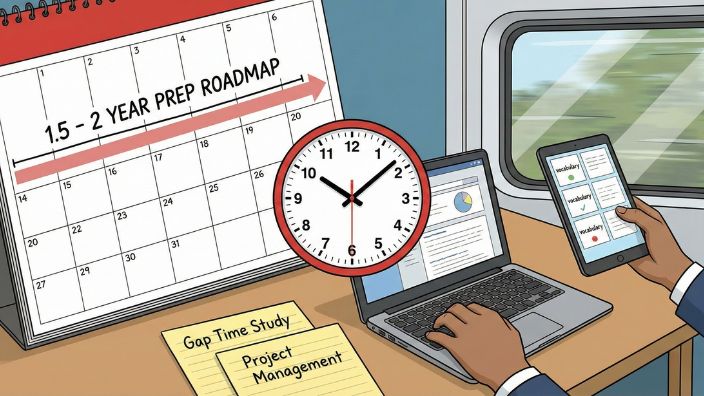 Working professional's prep schedule (社会人の留学準備スケジュール)