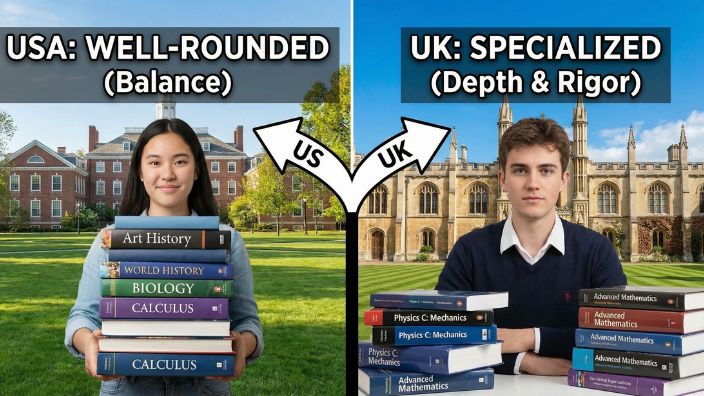 US vs UK AP subject selection / 英米でのAP科目選択の違い