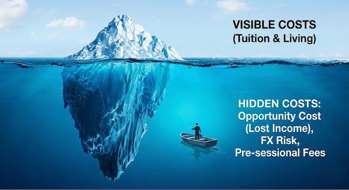 隠れコストを象徴する氷山