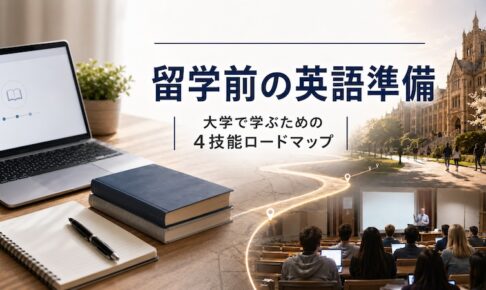 留学前の英語勉強法｜4技能・単語・文法までの準備ロードマップ サムネイル